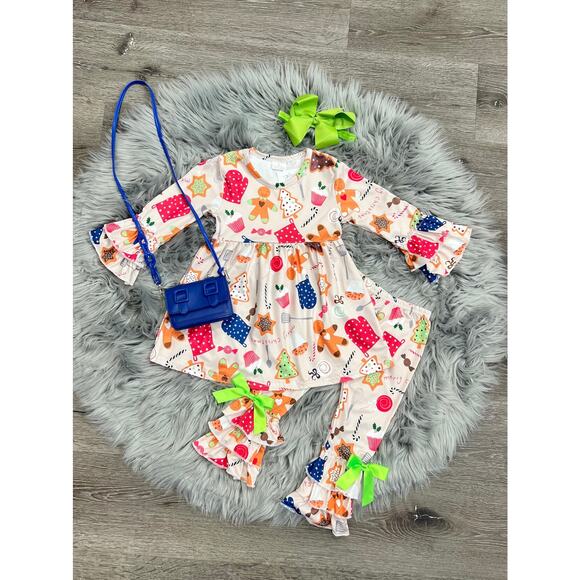 Christmas Cookie‎ 2pc Boutique Set Size 4T NEW - Picture 1 of 1
